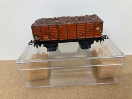 Märklin H0 365 offener Güterwagen beladen Kohlewagen Blech