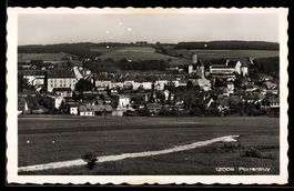 AK Porrentruy, Teilansicht mit Kirche