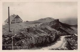 Le Chasseral, Stempel des Hotels, Fotokarte gelaufen 1928