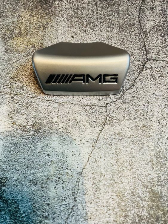 AMG Style Logo Sticker Lenkrad Badge Aufkleber Für Mercedes Benz Glanz  Silber