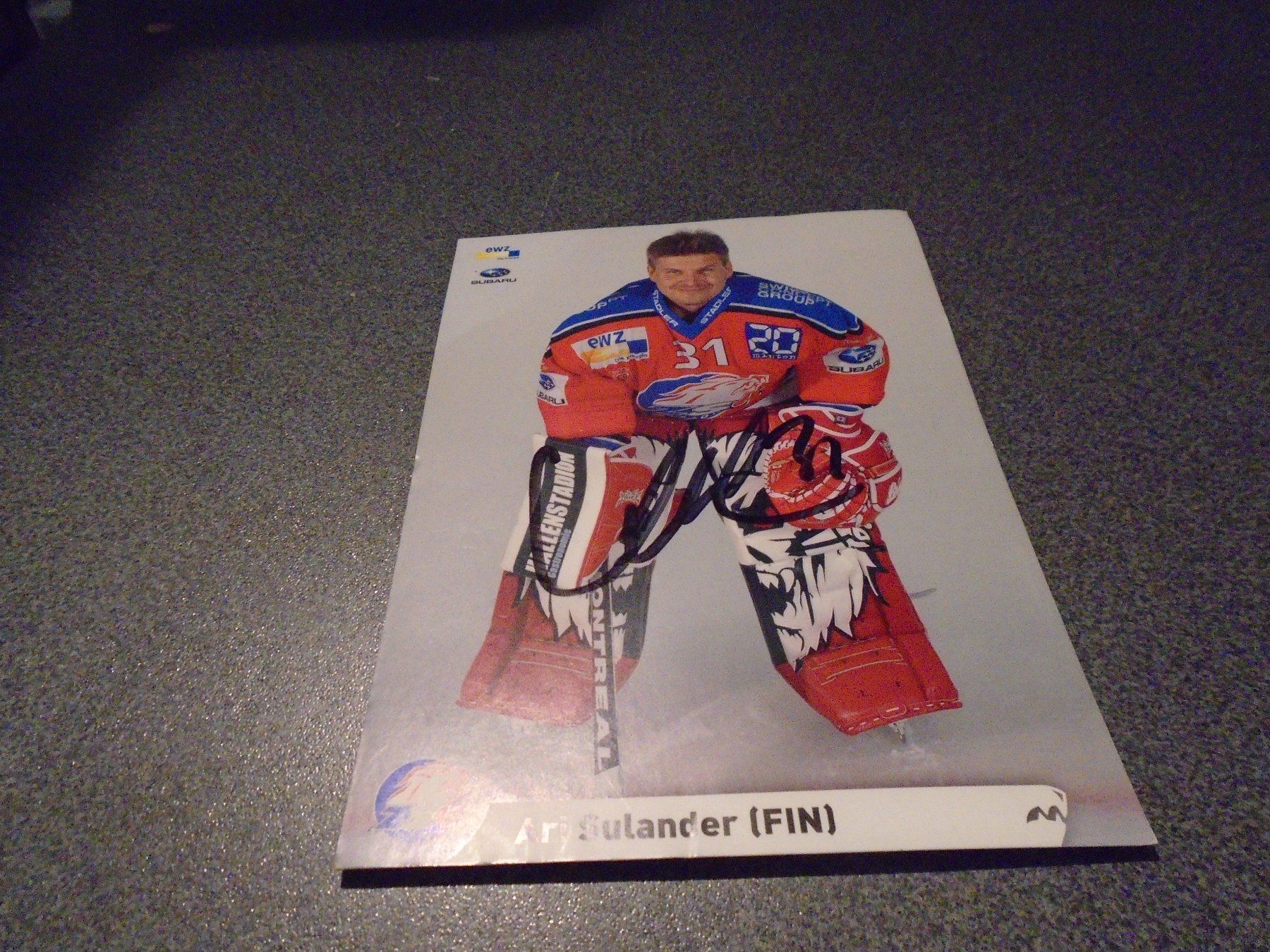 Autografi: Autogrammkarte Ari Sulander, ZSC – Usato da Zürich venduto da Motzkuh