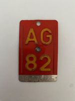 Velonummer AG 82 Kanton Aargau 1982 Nummer Velo Fahrrad