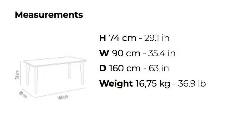 Tavoli: Resol Dessa Gartentisch oder Esstisch 160x90cm in Farbe sand – Nuovo (secondo la descrizione) da Worb venduto da outherein 2