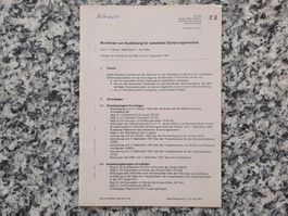 Richtlinien zur Ausbildung für subsidiäre Sicherungseinsätze