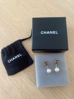 Chanel Earrings Gold plated with Pearl Drop.