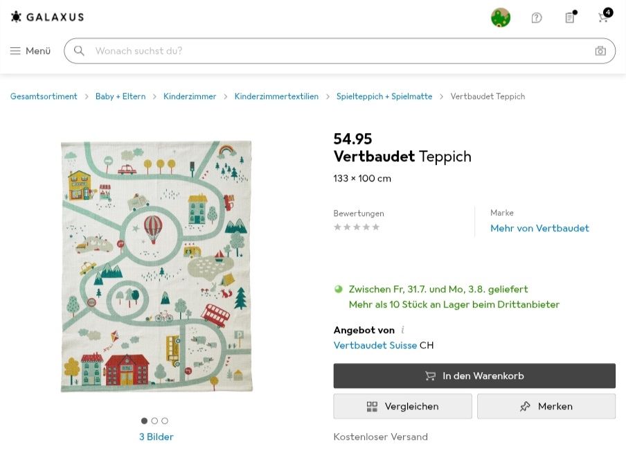 Teppiche: Kinder Spielteppich 130x90 cm – Gebraucht aus Zürich von Kris8050 8