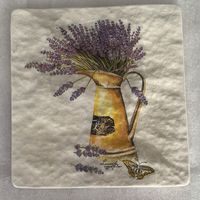 Lavendel Bild Keramik Sommer Deko, NEU