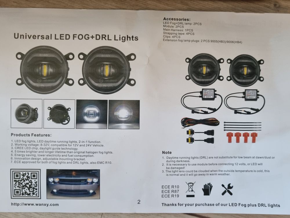 LED Nebelscheinwerfer mit Tagfahrlicht und Zulassung