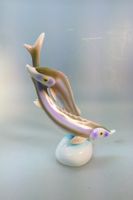 Hollohaza Porzellan Fisch Stör Figur Skulptur