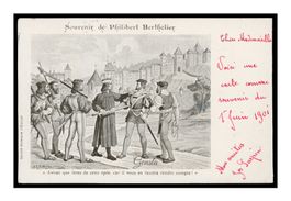 SOUVENIR DE PHILIBERT BERTHELIESR - 1901 "Scène signée ATAR"