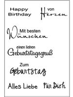 Silikonstempel Nr.737, Glückwunsch, Geburtstag, Texte