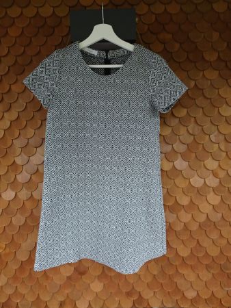 Mango Kleid schwarz-grau mit Lurex Gr. XS - 250208