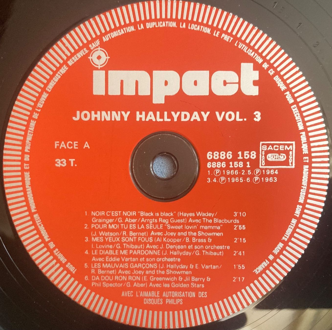 Dischi in vinile: JOHNNY HALLYDAY - VOLUME 3 – Usato da Poliez-Pittet venduto da Newtown-Records 2