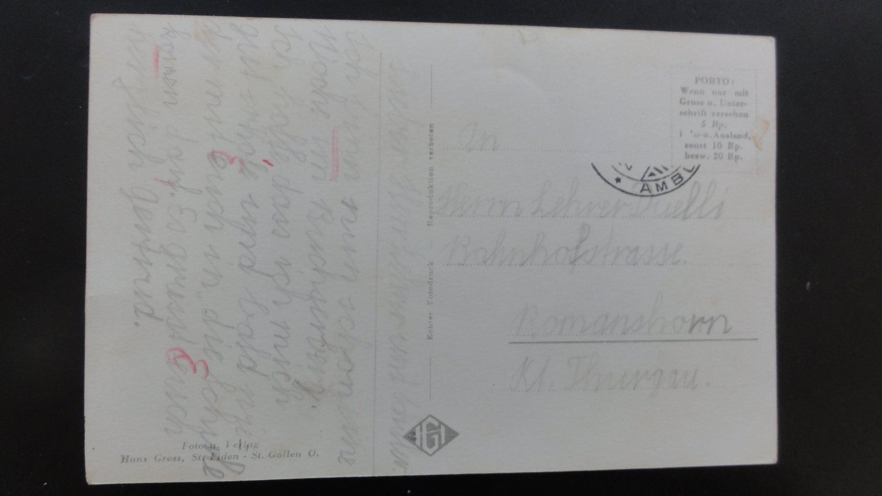 Cartoline postali: Antike Postkarte Buchserberg – Usato da Abtwil SG venduto da mutts1 1