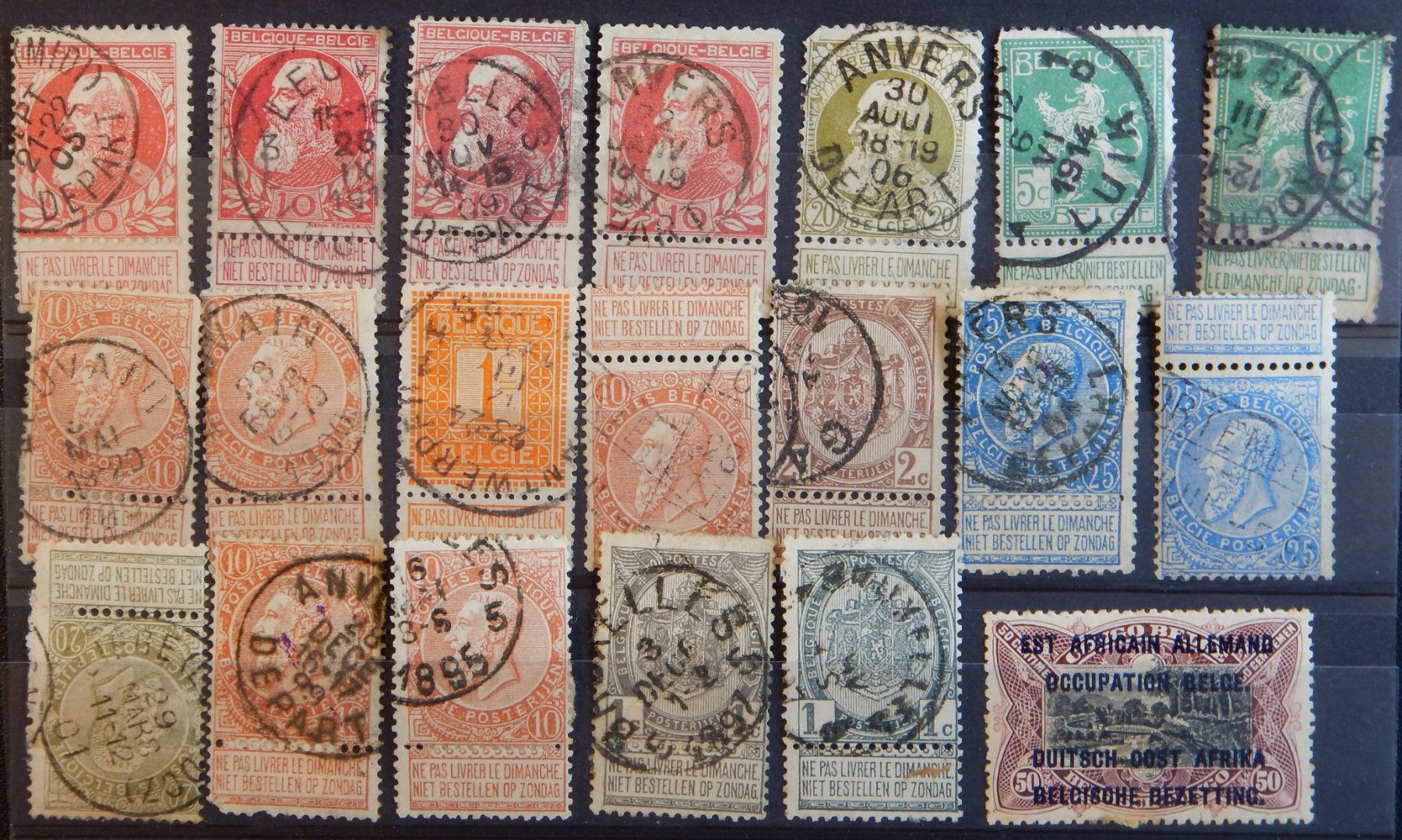 Tous les timbres: Belgien Lot mit alten Werten X – D'occasion à Zürich par Muehlekauf