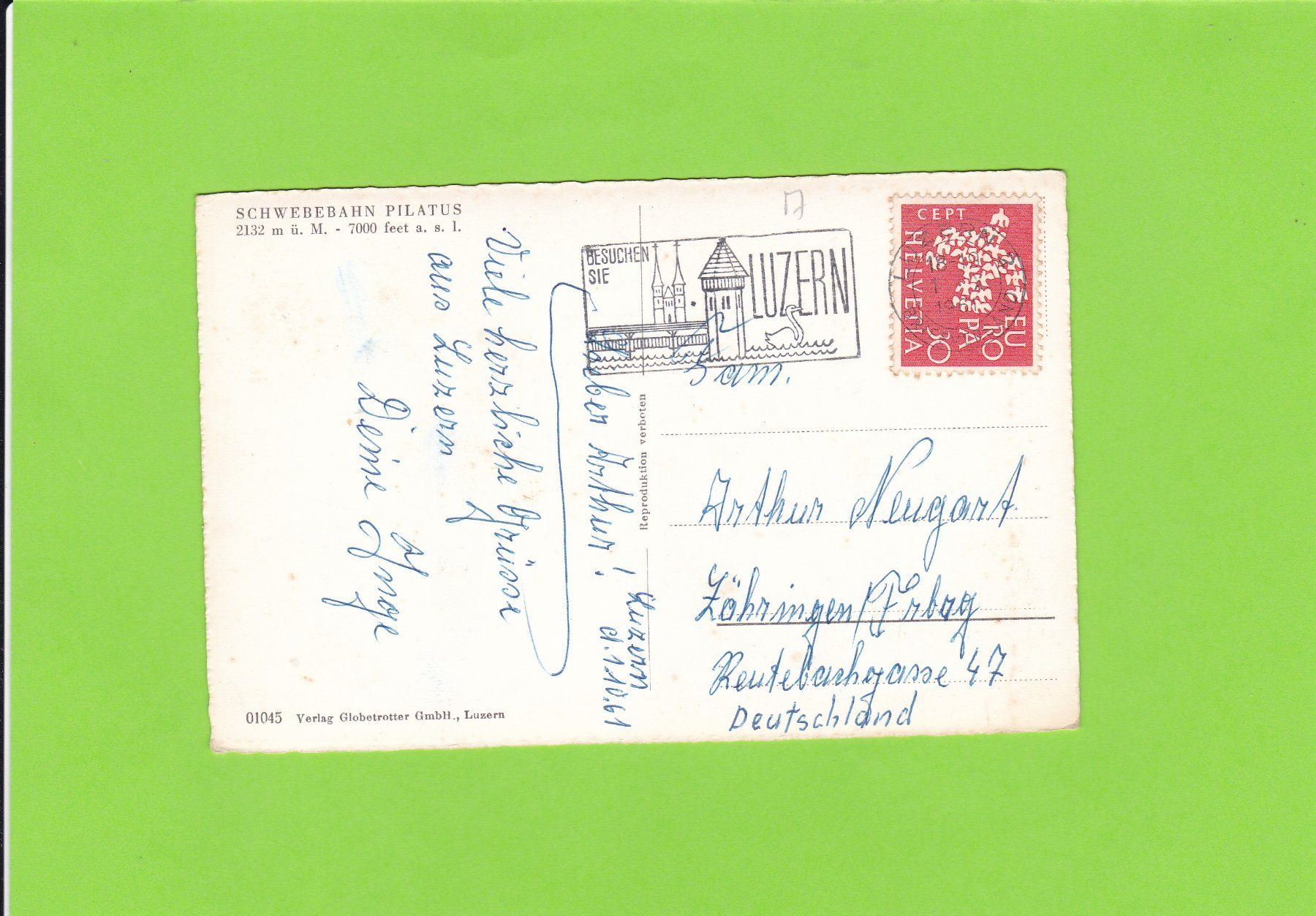 Cartoline postali: Schwebebahn Pilatus – Usato da St. Peterzell venduto da neckertal 1