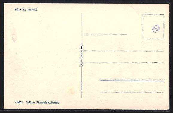 Ansichtskarten: Basel / Bâle, Le marché, Marktplatz mi – Gebraucht aus Berlin von bartko-reher 1