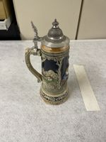 Vintage Musikdose/Bierkrug mit Spieldose-Edelweiss!