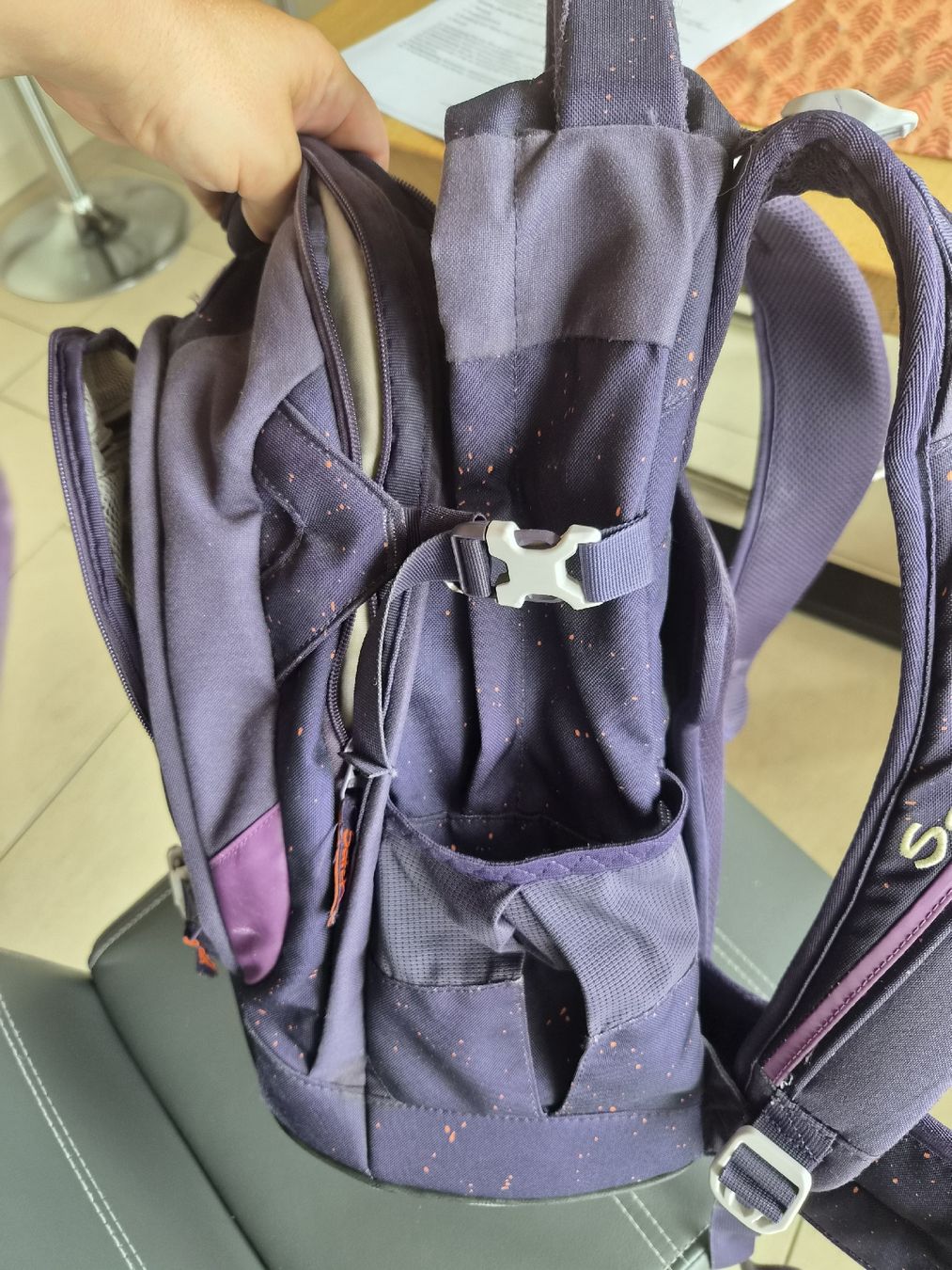 Borse & Zaini: Schulrucksack Satch lila gesprenkelt  – Usato da Sigriswil venduto da Aline_87 7