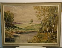 Ölgemälde (Herbstlandschaft) von E. Regli, 1962