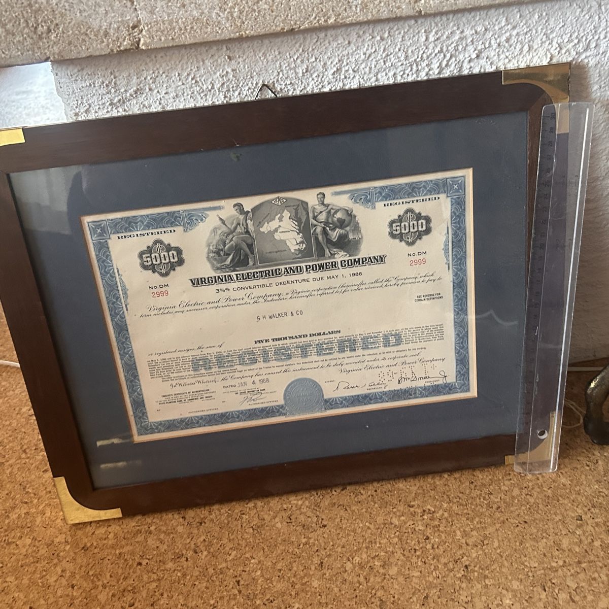 Foto & Immagini: Gerahmte Aktienurkunden - 5000 /100/Dollar – Usato da Laufen venduto da belleskulptur 3