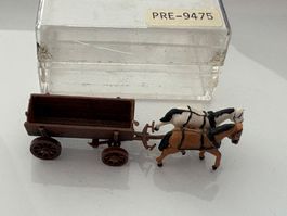 Preiser 9475 Pferde mit Anhänger