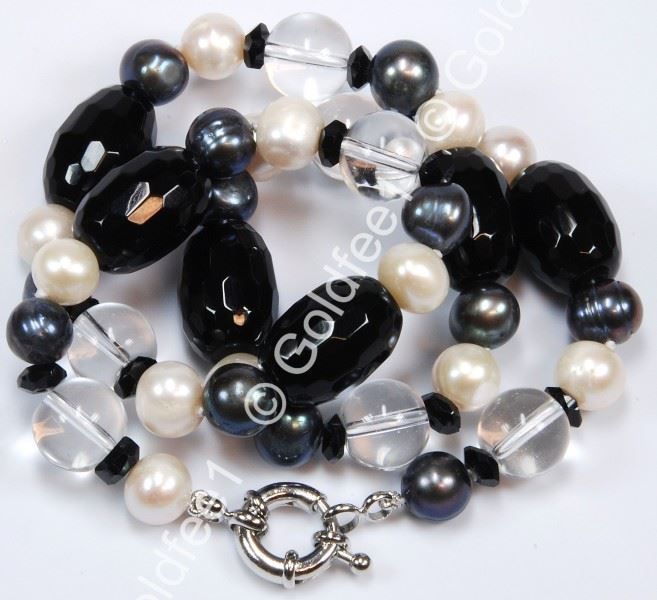 Catenine: Achat Kette (Onyx) ca. 48cm – Nuovo e nell'imballaggio originale da Oberglatt ZH venduto da Goldfee1 1