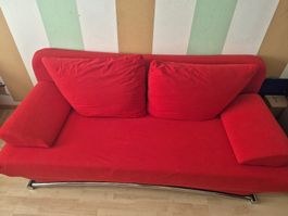 Sofa rot Schlaffunktion guter Zustand