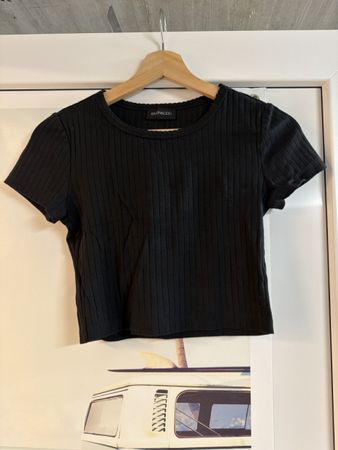 T-Shirt Crop schwarz Grösse M 