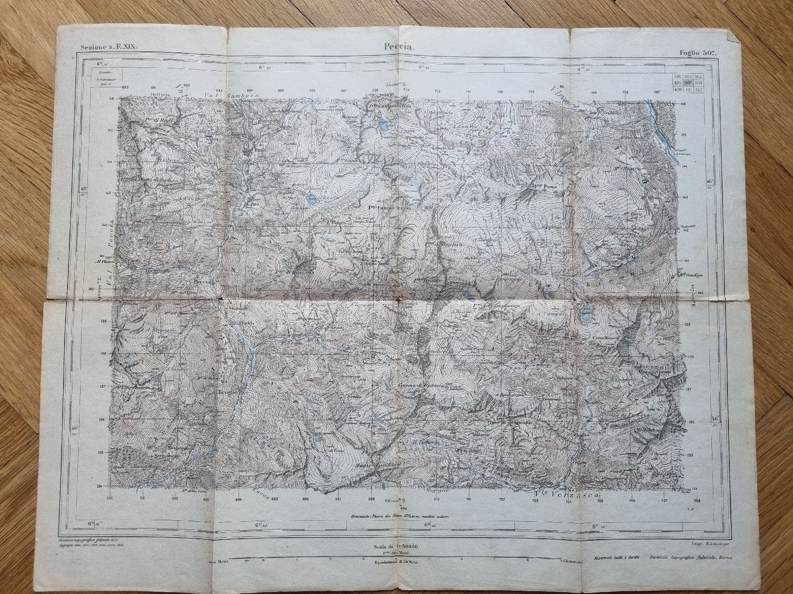 Cartine & Atlanti: Mappa Antica Peccia – Usato da Minusio venduto da Samuel__b 2