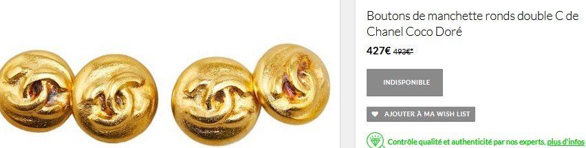 Chanel Gemelli: Chanel Manschettenknöpfe / Boutons de manchette – Usato da Collonges venduto da Auganien 5