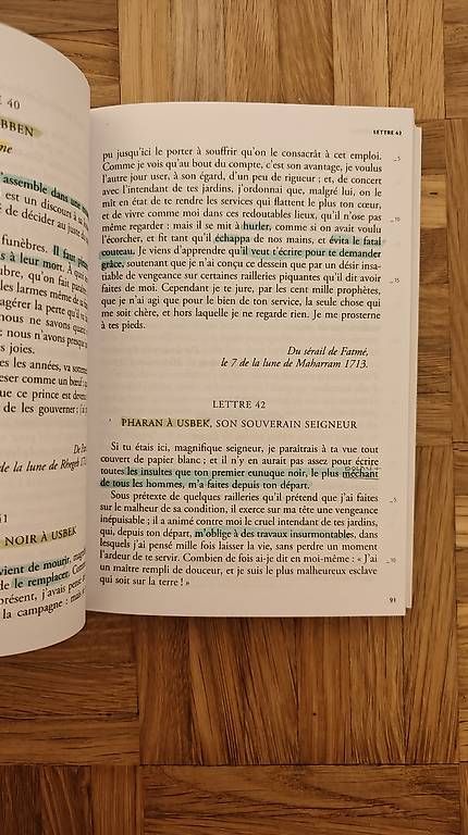 Libri: Lettres persanes Montesquieu – Usato da Reinach BL venduto da yue_9zlz 2