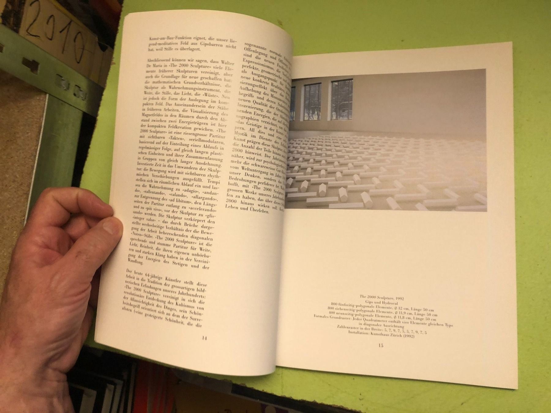 Libri: Walter de Maria: The 2000 Sculpture. – Usato da Zürich venduto da allp 4