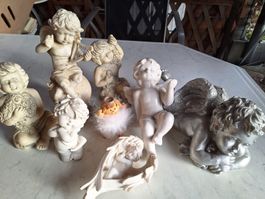 8 STK WEIHNACHTDEKORATION-  ENGEL AUS KERAMIK