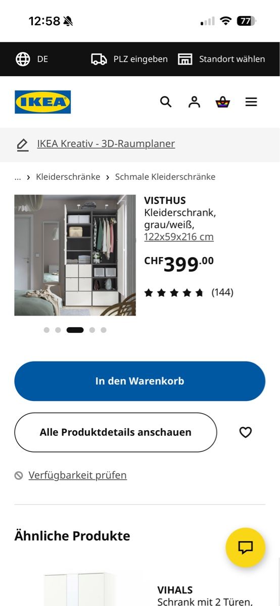 Ikea Armoires: VISTHUS Kleiderschrank  – Neuf (Voir description) à Urtenen-Schönbühl par m19_2fdb 2