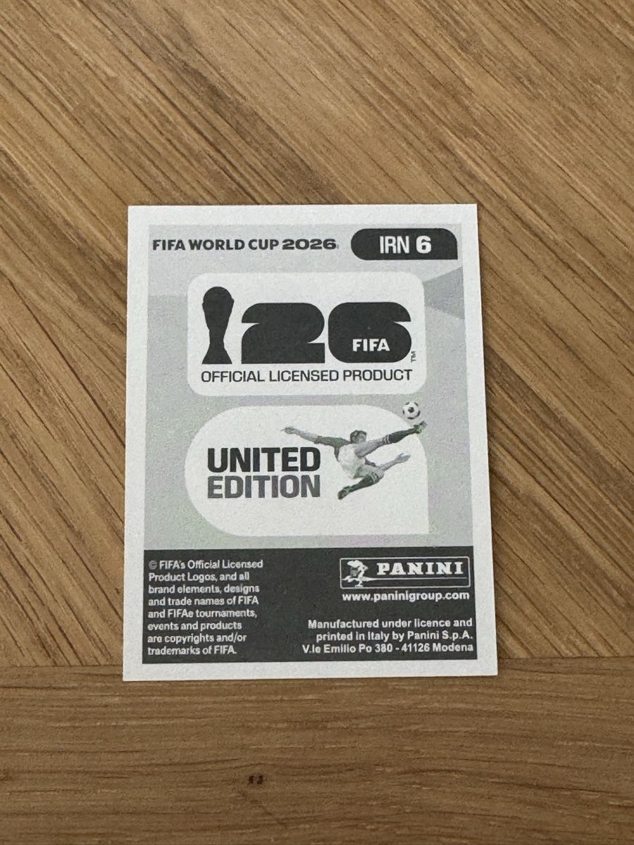 Panini Carte collezionabili: Panini 2026 IRN 6 – Nuovo (secondo la descrizione) da Grand-Lancy venduto da cyr_n5ky 1