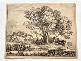 💚 HISTORISCHER KUPFERSTICH Le Chevrier Claude Lorrain💚1663