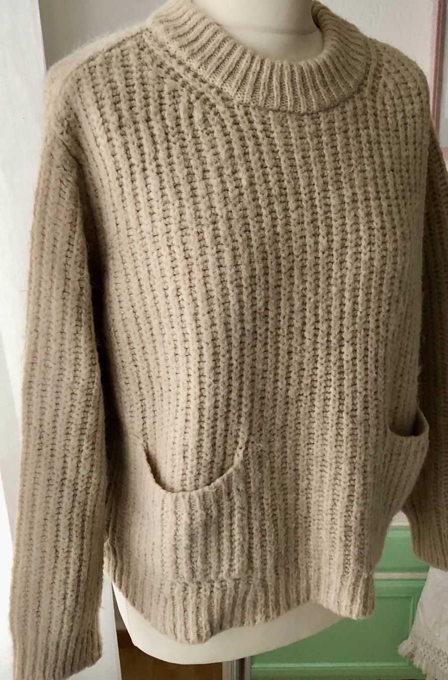 Zara Maglioni & Felpe: ZARA Pullover, Pulli, Strickpulli, S - M, beige, Kunstfaser – Usato da Zürich venduto da aboxi 1