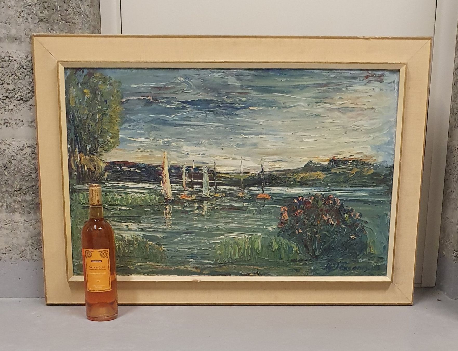 Tableaux: Grand format William Dessonnaz, Lac Neuchâtel – D'occasion à Servion par meno999