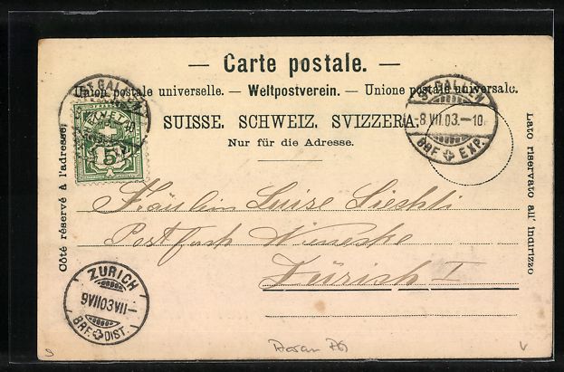 Ansichtskarten: Wohlen /Aargau, Aargauer Centenarfeier,  – Gebraucht aus Berlin von bartko-reher 1
