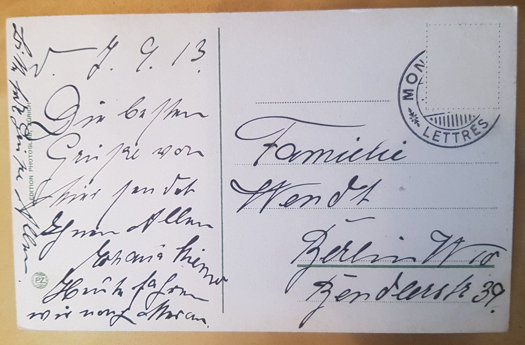 Cartoline postali: Montreux 1913 – Usato da Melchnau venduto da Fishel 1