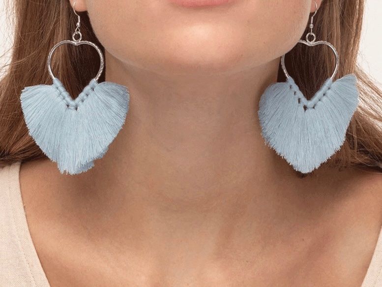 Boucles d'oreille: Ohrhänger Boho Style, hellblau – Neuf avec emballage d'origine à Hergiswil NW par MiTerwi 1