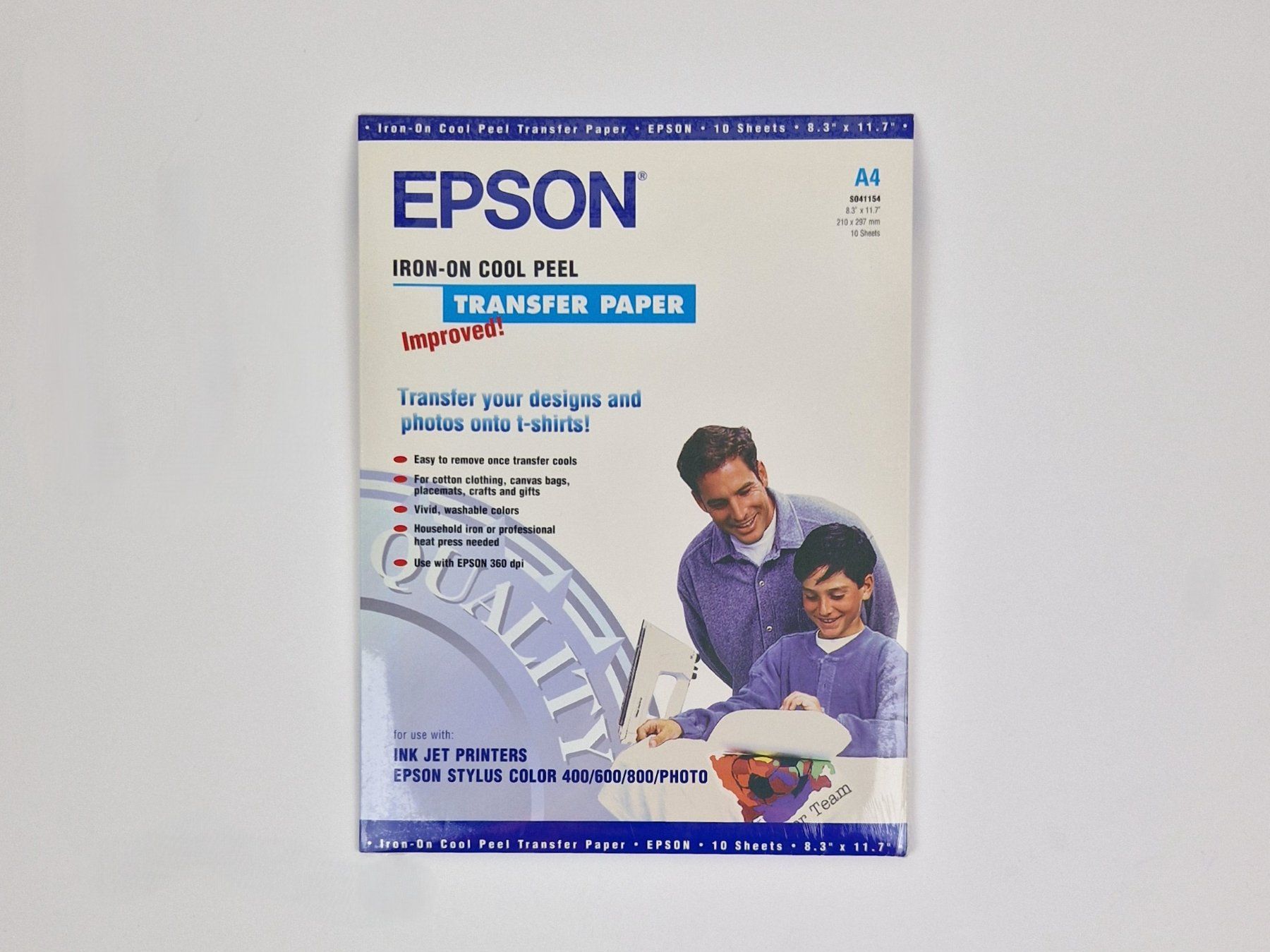 Epson Carta: Epson Textil Aufbügelfolie A4 – Nuovo e nell'imballaggio originale da Basel venduto da Restwert_Basel