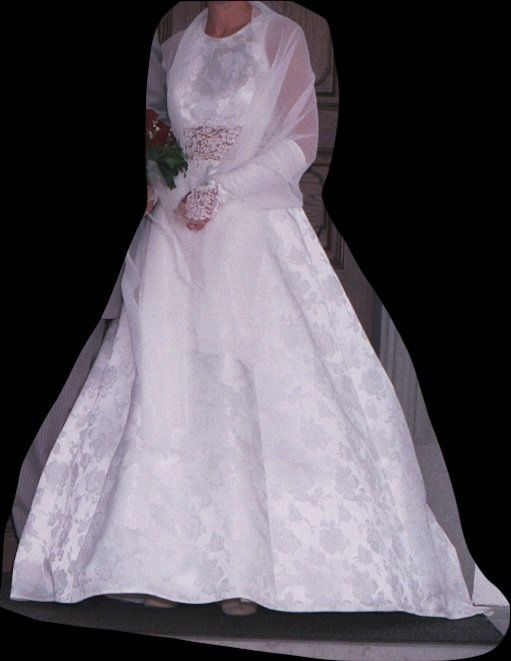 Vestiti: Hochzeitskleid mit Rosenmuster Cremefarben – Usato da Gibswil venduto da Rockmami