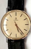 Omega Armbanduhr mit Lederarmband funktioniert 36mm 