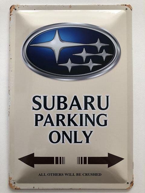 Insegne: Blechschild-SUBARU-PARKING ONLY – Nuovo e nell'imballaggio originale da Rupperswil venduto da big-one-sale