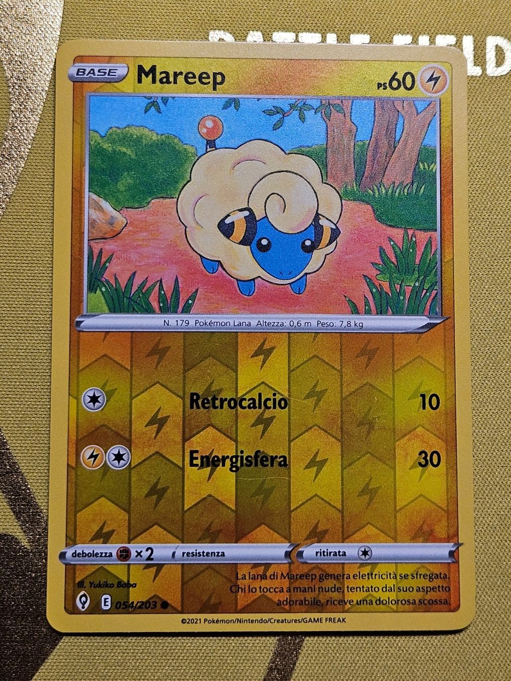 Pokémon Carte collezionabili: Evolving Skies - Mareep 054/203 IT – Usato da Bellinzona venduto da Pokemarco