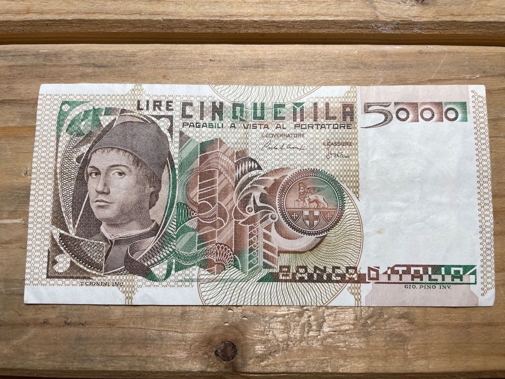 Billet Italie 🇮🇹 5000 lires (D'occasion) à Bussigny pour CHF 2 – avec ...