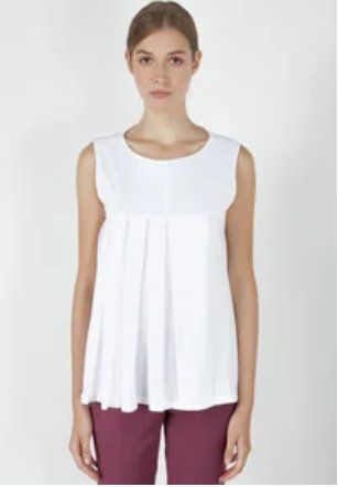 Stefanel Top: STEFANEL - débardeur blanc XS – Usato da Cressier - NE venduto da bloomydays