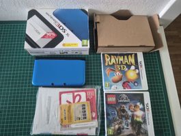 Nintendo 3DS XL Blue w/ Games & AR Cards - Great Condition!